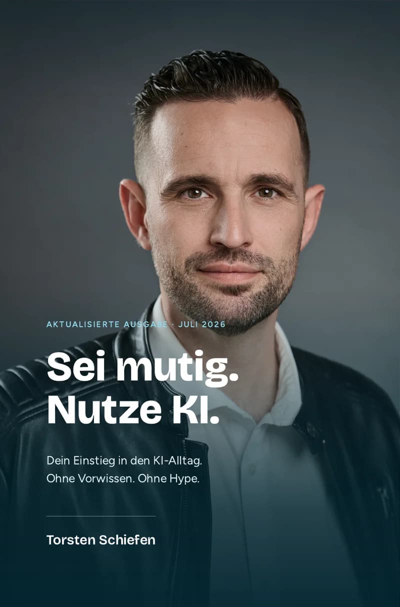 Buchcover: Sei mutig. Nutze KI.